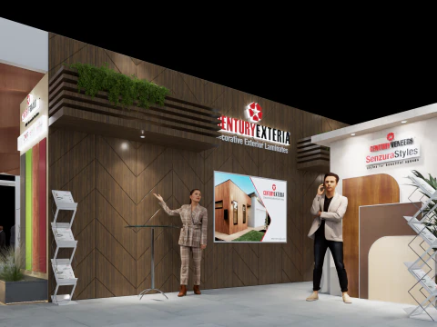 Exhibition Stand 20x15 4Sides D1V1 3D Model