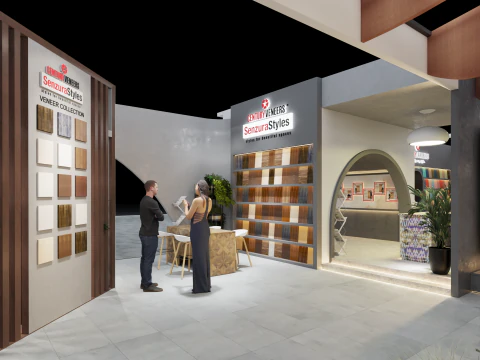 Exhibition Stand 20x15 4Sides D1V1 3D Model