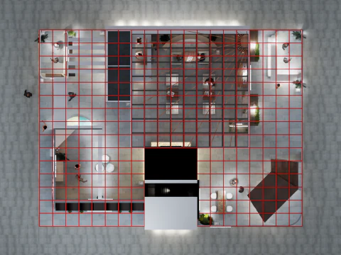 Exhibition Stand 20x15 4Sides D1V1 3D Model