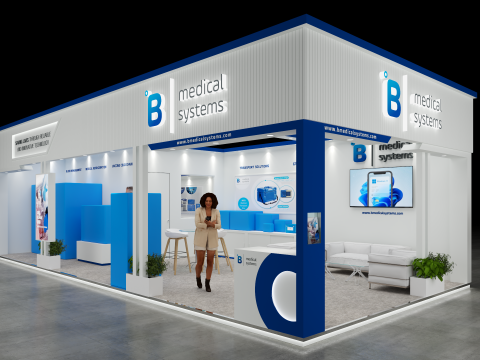 Exhibition Stand 11x5 2Sides D1V1 Modèle 3D