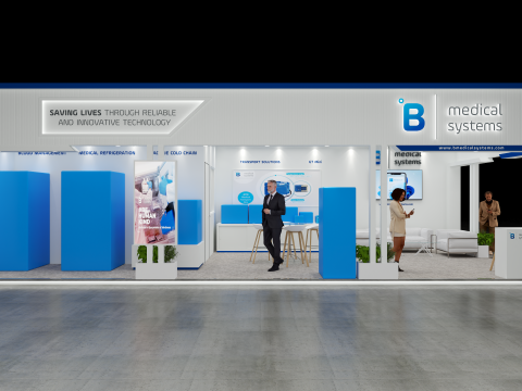 Exhibition Stand 11x5 2Sides D1V1 3D Model