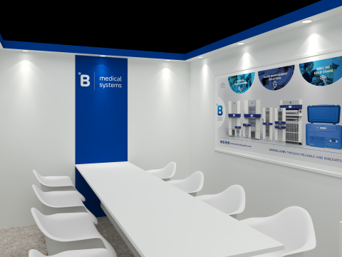 Exhibition Stand 11x5 2Sides D1V1 3D Model