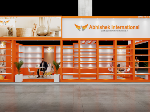 Exhibition Stand 9x4 2Sides D2V1 Model 3D