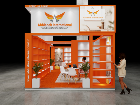 Exhibition Stand 9x4 2Sides D2V1 Model 3D