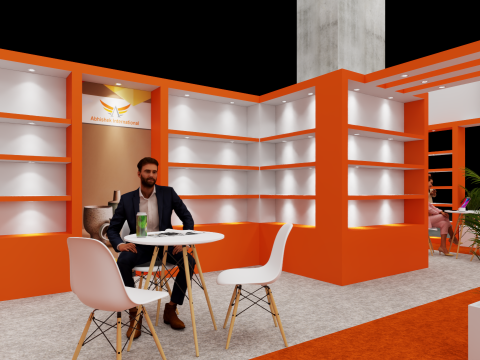 Exhibition Stand 9x4 2Sides D2V1 Model 3D