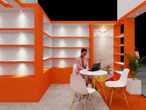 Exhibition Stand 9x4 2Sides D2V1 Model 3D
