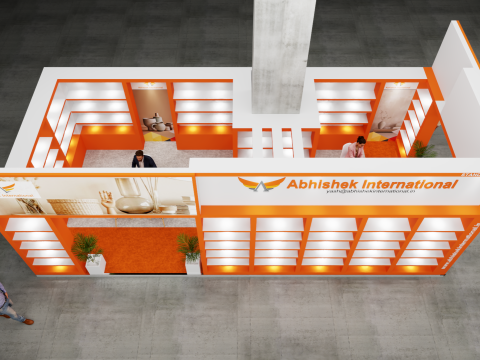 Exhibition Stand 9x4 2Sides D2V1 Model 3D