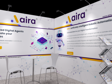 Exhibition Stand 3x3 1Side D1V1 Model 3D