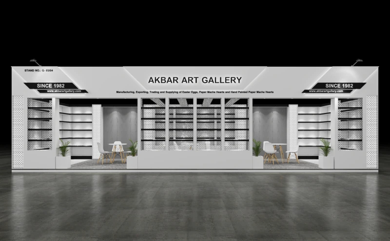 Exhibition Stand 12x4 1Side D1V1 3D Model .c4d .max .obj .3ds .fbx .stl .blend 
