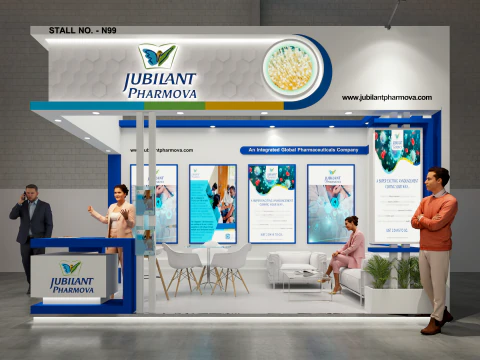 Exhibition Stand 5x3 2Sides D2V1 3D Model