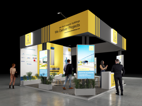 Exhibition Stand 6x6 3Sides D1V1 3D 模型