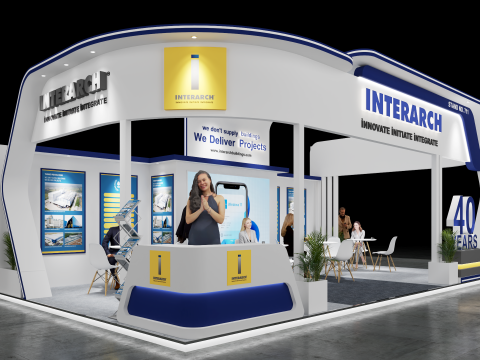 Exhibition Stand 9x5 3Sides D1V1 3D Model