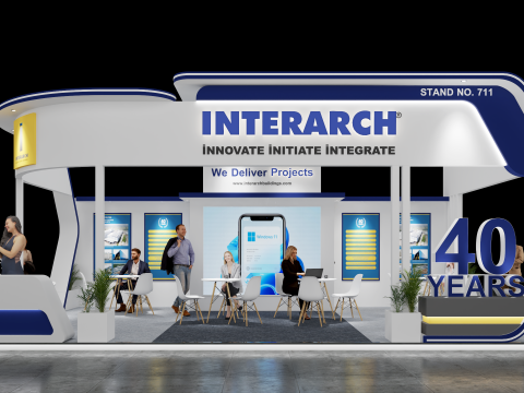 Exhibition Stand 9x5 3Sides D1V1 Modèle 3D