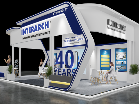 Exhibition Stand 9x5 3Sides D1V1 Modèle 3D