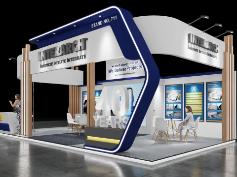 Exhibition Stand 9x5 3Sides D2V1 3D Model
