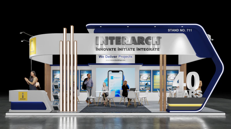 Exhibition Stand 9x5 3Sides D2V1 3D Model .c4d .max .obj .3ds .fbx .stl .blend 