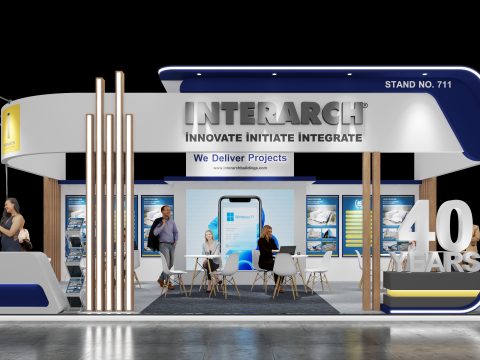 Exhibition Stand 9x5 3Sides D2V1 Modèle 3D