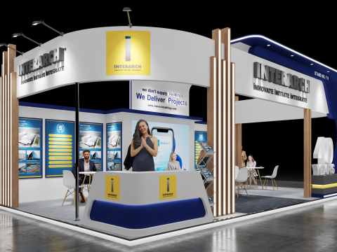 Exhibition Stand 9x5 3Sides D2V1 3D Model