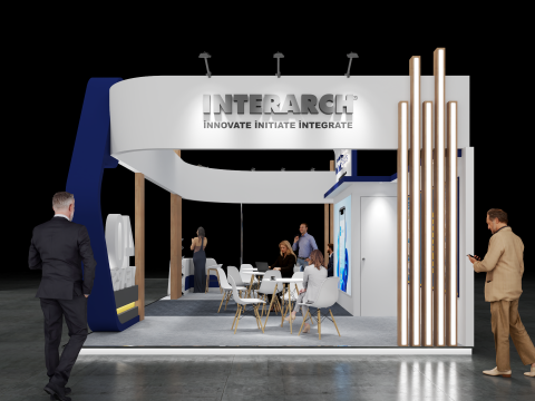 Exhibition Stand 9x5 3Sides D2V1 3D Model