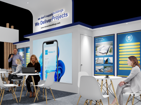 Exhibition Stand 9x5 3Sides D2V1 3D Model