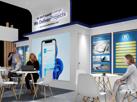 Exhibition Stand 9x5 3Sides D2V1 3D Model