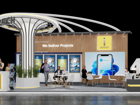 Stand de Exposição 9x5 3Lados D3V1 Modelo 3D