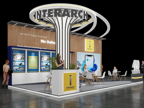 Exhibition Stand 9x5 3Sides D3V1 Modelo 3D