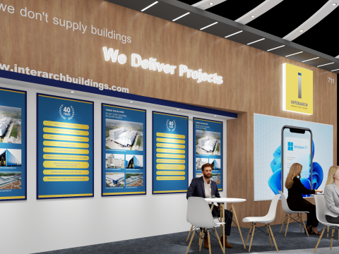 Exhibition Stand 9x5 3Sides D3V1 Modelo 3D