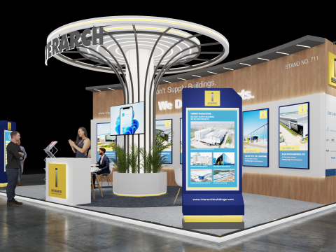 Exhibition Stand 9x5 3Sides D4V1 3D Модель
