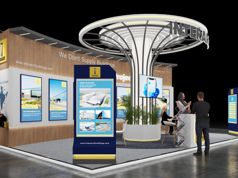 Exhibition Stand 9x5 3Sides D4V1 Modelo 3D