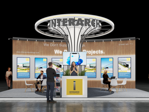 Exhibition Stand 9x5 3Sides D4V1 Modelo 3D