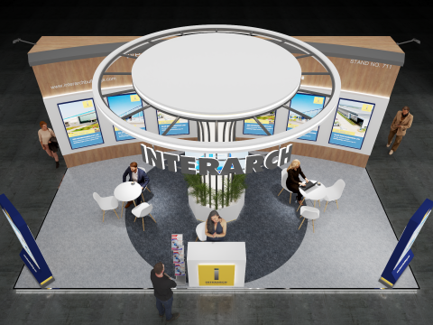 Exhibition Stand 9x5 3Sides D4V1 Modelo 3D