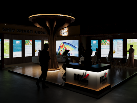 Exhibition Stand 9x7 2Sides D1V1 3D 모델