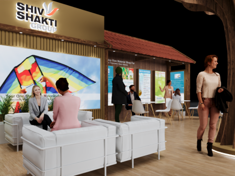 Exhibition Stand 9x7 2Sides D1V1 3D 모델