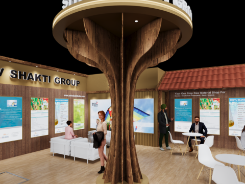 Exhibition Stand 9x7 2Sides D1V1 3D 모델