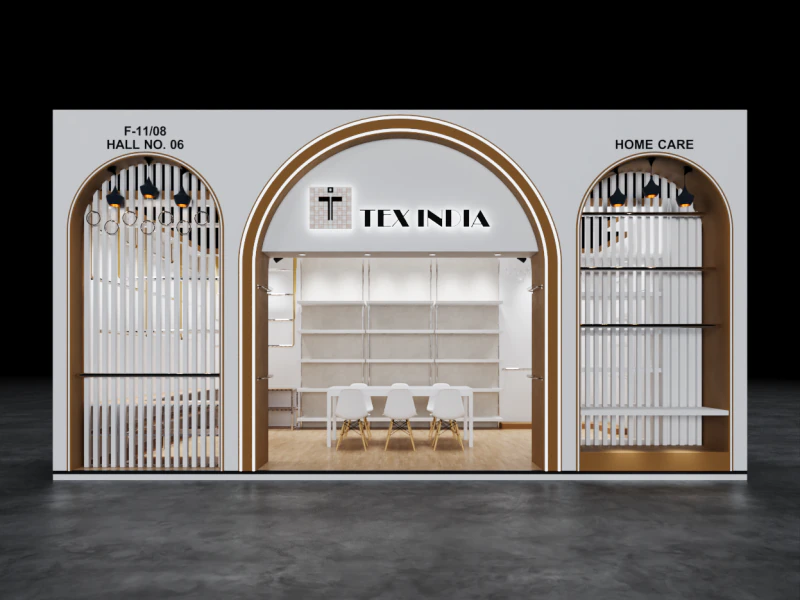 Exhibition Stand 7500x4000 1Side D1V1 3D Model .c4d .max .obj .3ds .fbx .stl .blend 