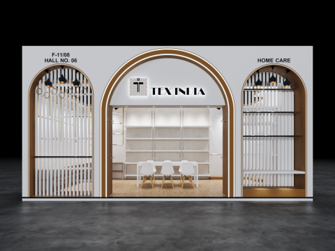 Exhibition Stand 7500x4000 1Side D1V1 Modelo 3D
