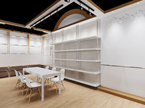 Exhibition Stand 7500x4000 1Side D1V1 3D Model
