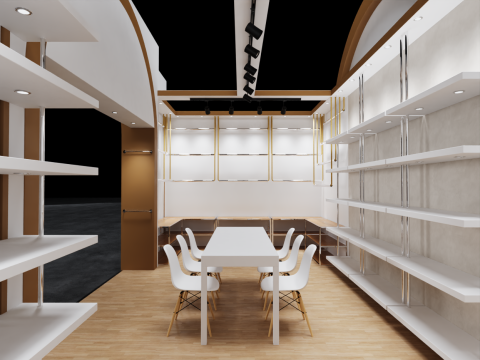 Exhibition Stand 7500x4000 1Side D1V1 3D Model