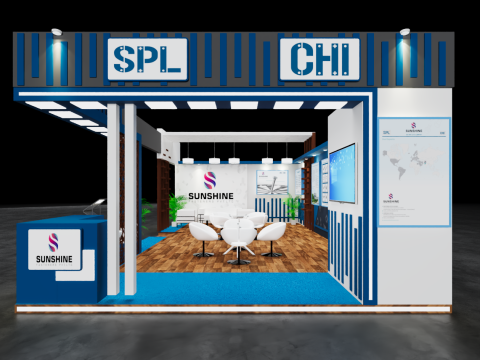 Exhibition Stand 9x5 2Sides D1V1 Modelo 3D