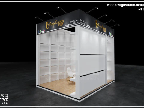 Stoisko wystawowe 4x3 2 strony D1V1 Model 3D