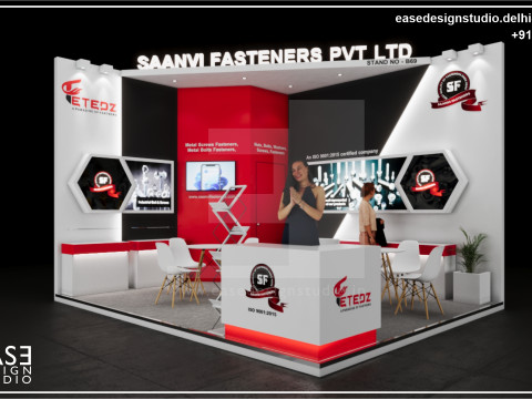 Exhibition Stand 5x4 2Sides D3V1 3D 模型