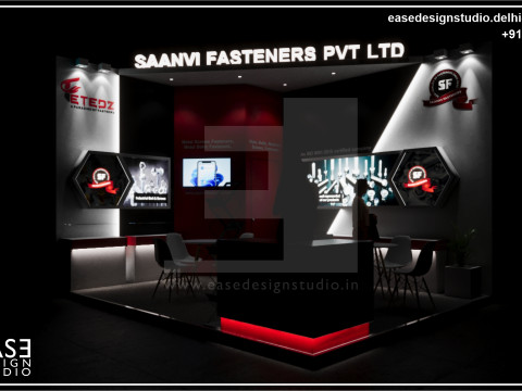 Exhibition Stand 5x4 2Sides D3V1 3D Model
