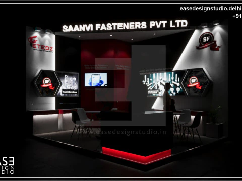 Exhibition Stand 5x4 2Sides D3V1 3D Model
