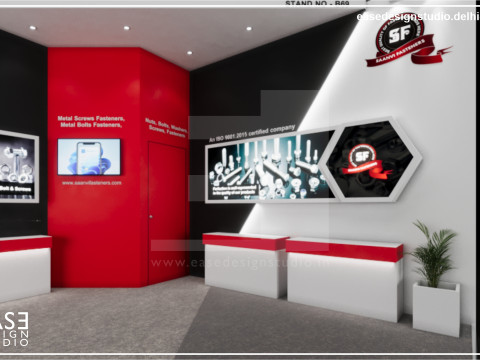 Exhibition Stand 5x4 2Sides D3V1 3D Model