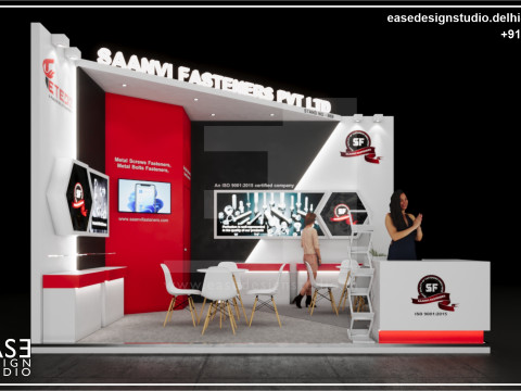 Exhibition Stand 5x4 2Sides D3V1 3D Model