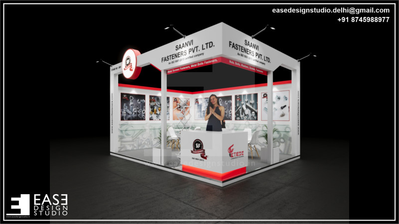 Exhibition Stand 5x4 2Sides D4V1 Modelo 3D .c4d .max .obj .3ds .fbx .stl .blend 