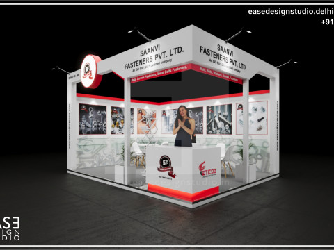 Exhibition Stand 5x4 2Sides D4V1 Modèle 3D