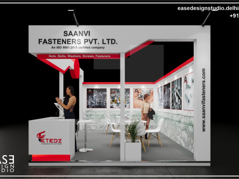 Exhibition Stand 5x4 2Sides D4V1 Modelo 3D