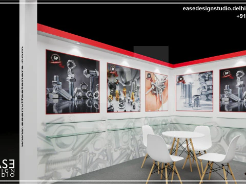 Exhibition Stand 5x4 2Sides D4V1 3D Model